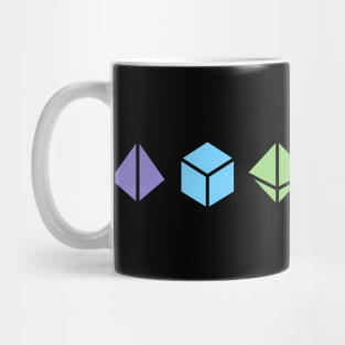 Rainbow Minimalist RPG Dice Mug